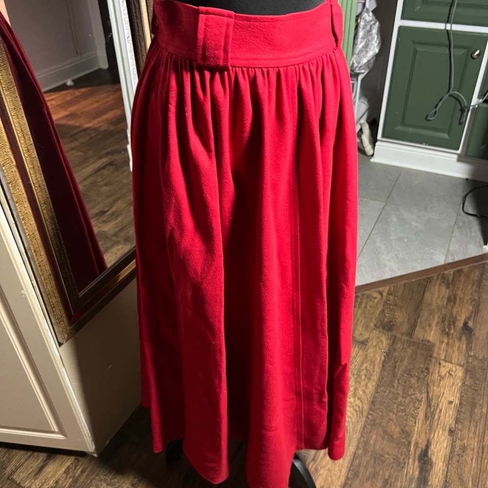 Yves Saint Laurent Vintage  Vibrant Red Skirt